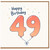 49th Birthday Card, Happy Birthday 49 Balloon Design