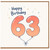 63rd Birthday Card, Happy Birthday Balloon Number 63 Card