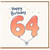 64th Birthday Card, Happy Birthday Balloon Number 64 Card