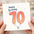 70th Birthday Card, Happy Birthday Balloon Number 70 Card