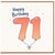 71st Birthday Card, Happy Birthday Balloon Number 71 Card