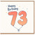 73rd Birthday Card, Happy Birthday Balloon Number 73 Card