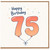 75th Birthday Card, Happy Birthday 75 Balloon Design