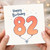 82nd Birthday Card, Happy Birthday Balloon Number Card