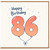 86th Birthday Card, Happy Birthday Balloon Number 86 Card
