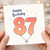 87th Birthday Card, Happy Birthday Balloon Number 87 Card