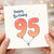 95th Birthday Card, Happy Birthday Balloon Number 95 Card