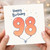 98th Birthday Card, Happy Birthday Balloon Number 98 Card