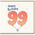 99th Birthday Card, Happy Birthday Balloon Number 99 Card