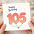 105th Birthday Card, Happy Birthday Balloon Number Card