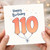 110th Birthday Card, Happy Birthday Balloon Number Card