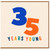 35th Birthday Card, 35 Years Young Colourful Birthday Card