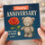 Happy Anniversary Card - Cute Teddy Bear with Red Rose - Love You So Much XXX - Romantic Card for Partner, Husband, Wife, Boyfriend or Girlfriend