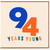 94th Birthday Card, 24 Years Young Colourful Numeral Design