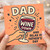 Funny Father's Day Card for Dad - Wine Down and Relax - Wine Glass Pun Humour, Hand-Drawn Design