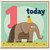 1st Birthday Card, Cute Elephant Today Birthday Card