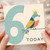 6th Birthday Card, Cute Crowned Bird Design