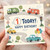 1st Birthday Card, Vehicles Themed Happy 1 Today Birthday Card