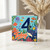 4th Birthday Card, Cute Ocean Animals and Underwater Theme