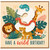 3rd Birthday Card, Have a Wild Birthday Jungle Animals Card