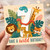 7th Birthday Card, Wild Birthday Jungle Animals Card