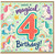 4th Birthday Card, Magical Unicorn Birthday Card