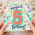 5th Birthday Card, Magical Unicorn Birthday Card