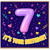 7th Birthday Card, It's Your Birthday Party Balloon Design