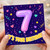 7th Birthday Card, It's Your Birthday Party Balloon Design