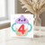4th Birthday Card, Cute Baby Sippy Cup Number 4 Design