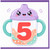 5th Birthday Card, Cute Cartoon Baby Bottle Design