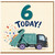 6th Birthday Card, Rubbish Truck Birthday Card
