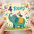 4th Birthday Card, Cute Elephant and Puffin 4 Today Card