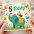 5th Birthday Card, Cute Elephant and Puffin Card