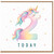 2nd Birthday Card, Unicorn Number Two Today Card
