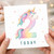 2nd Birthday Card, Unicorn Number Two Today Card