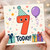 7th Birthday Card, Cute Kids Birthday Card for 7 Year Old
