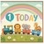 1st Birthday Card, 1 Today Rainbow Train Animals Card