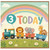 3rd Birthday Card, Cute Rainbow Train Animal Card