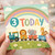 3rd Birthday Card, Cute Rainbow Train Animal Card