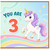 3rd Birthday Card, 3rd Birthday Unicorn Card