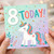 8th Birthday Card, Cute Unicorn Birthday Card
