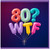 80th Birthday Card, 80? WTF Balloon Design Card