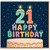 21st Birthday Card, Colourful Candle Cake Design