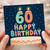 60th Birthday Card, Colourful Happy Birthday Cake Design