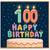 100th Birthday Card, Happy Birthday Cake Candle Design