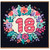 18th Birthday Card, Floral Wreath 18 Birthday Card