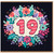 19th Birthday Card, Floral Number 19 Birthday Card