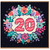 20th Birthday Card, Floral Number 20 Card