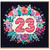 23rd Birthday Card, Floral Number 23 Card
